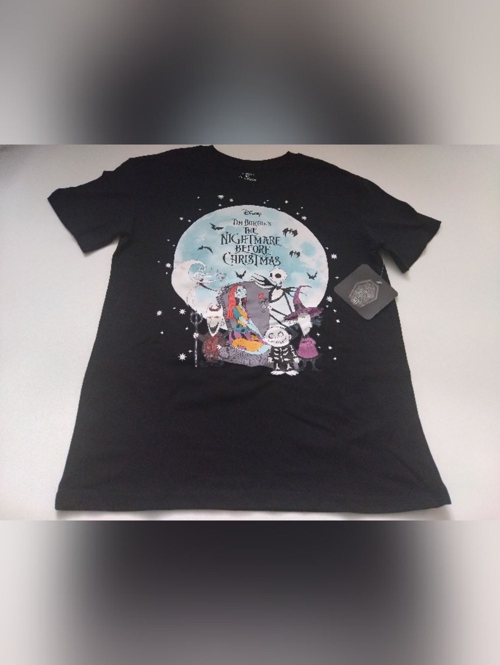 Disney The Nightmare Before Christmas Black Graphic T-Shirt Women's XS New